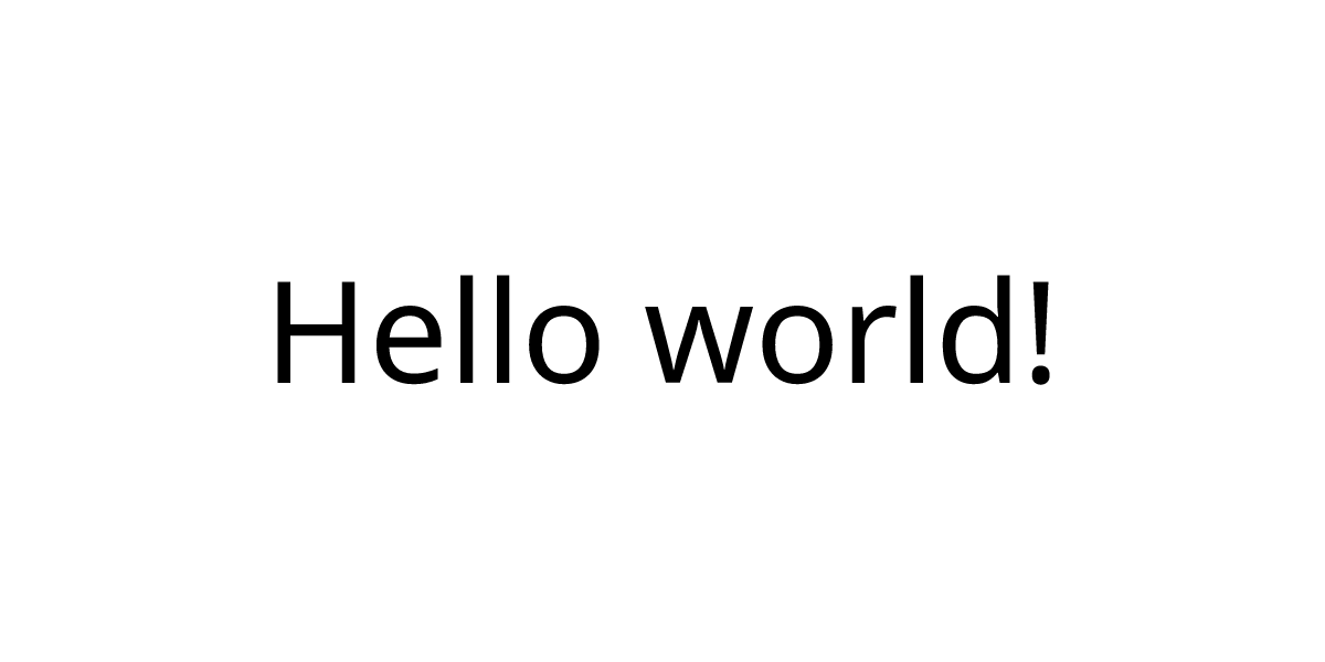 OG Image example "Hello world!"