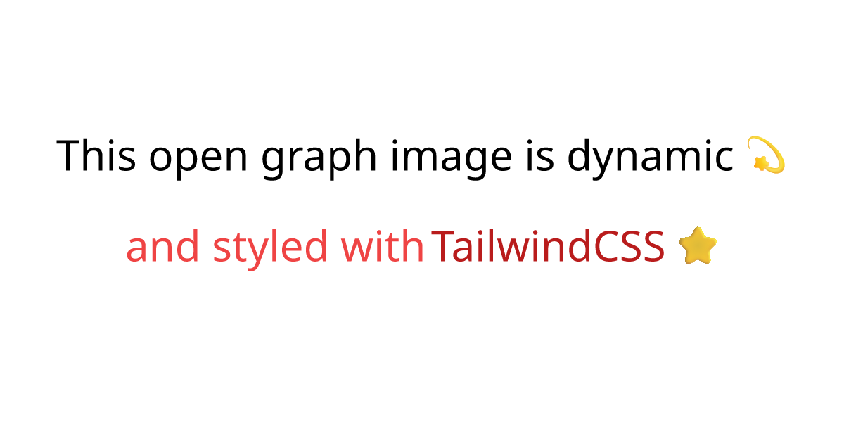 OG Image example "TailwindCSS"